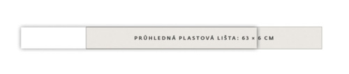 Průhledná plastová lišta