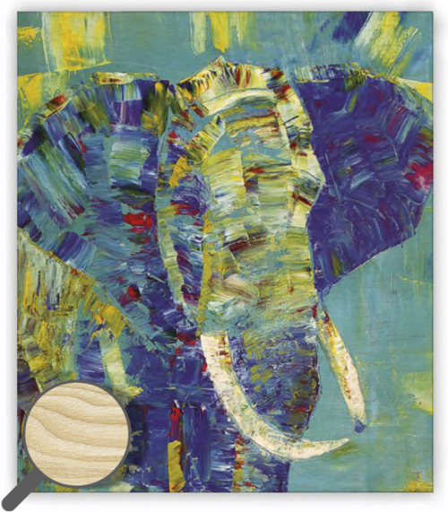 Dřevěný obraz Elephant