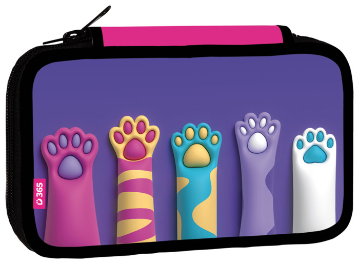 Školní penál třípatrový Paws