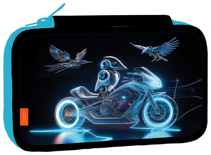 Školní penál třípatrový Robotbirds